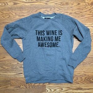 Brunette The Label Gray Graphic Crewneck Sweater